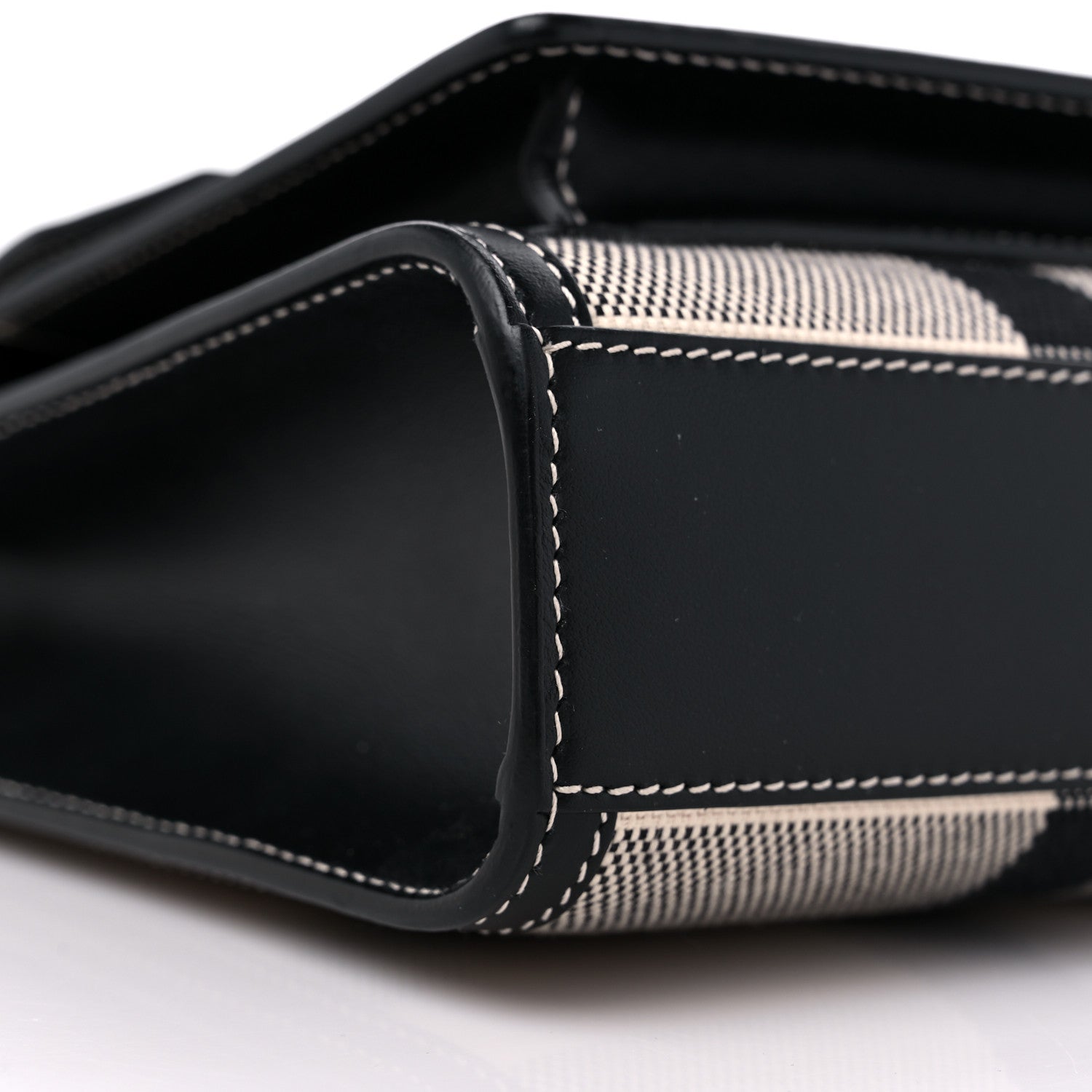 Burberry Smooth Calfskin Archive Canvas Check Mini Pocket Bag Butter Beige Black 7 of 11