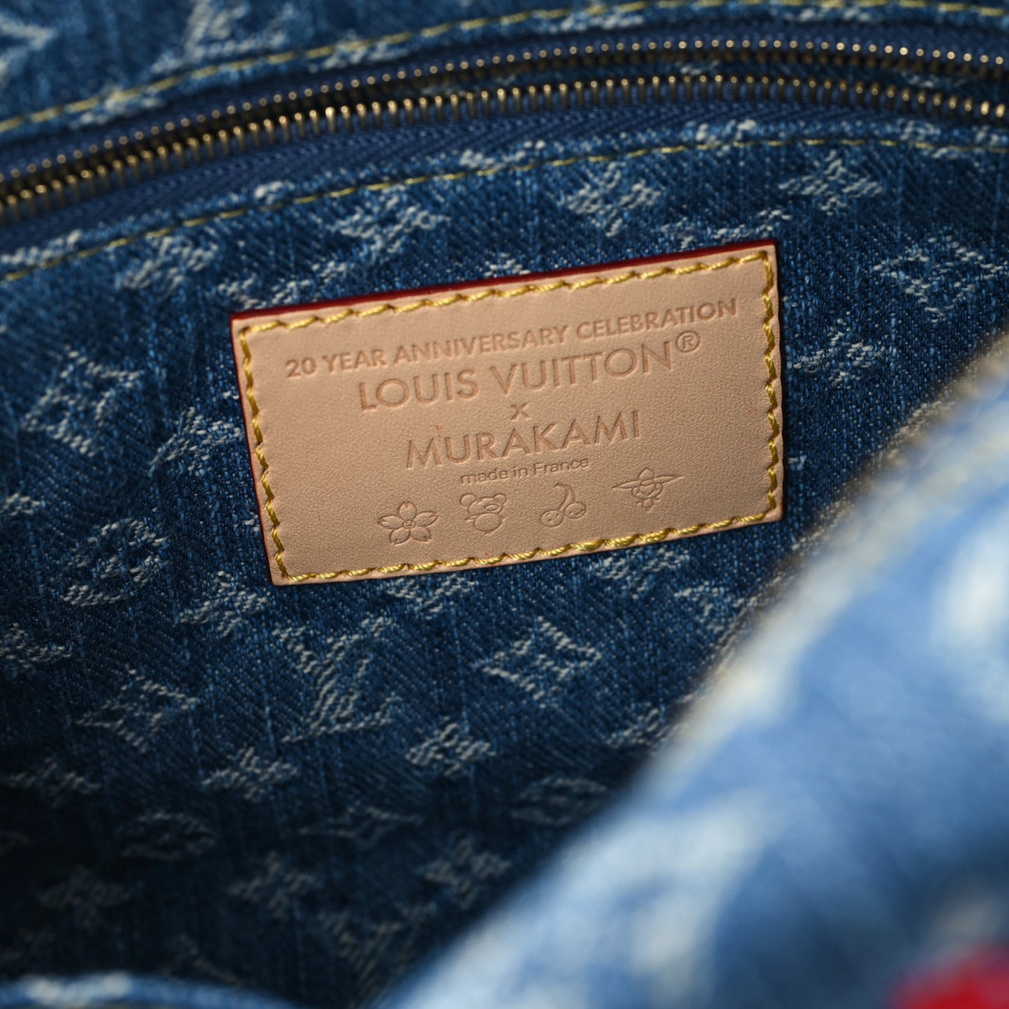 LV X TM Monogram Denim Cerises Cosmetic Pouch GM