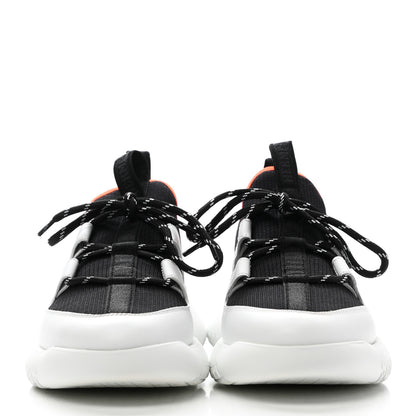 Hermes Technical Canvas Calfskin Womens Duel Sneakers 36 White Black 2 of 10