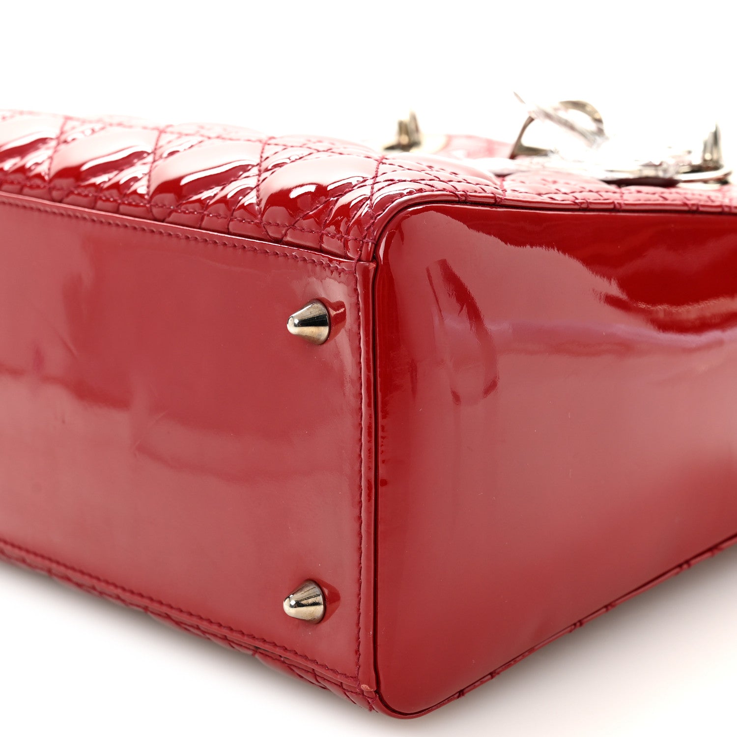 Christian Dior Patent Cannage Medium Lady Dior Red 10 of 10