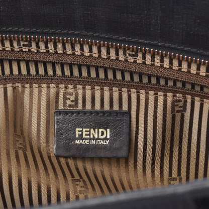 Fendi Zucca Lampo Medium Roll Tote Black Oro Rosa 6 of 10