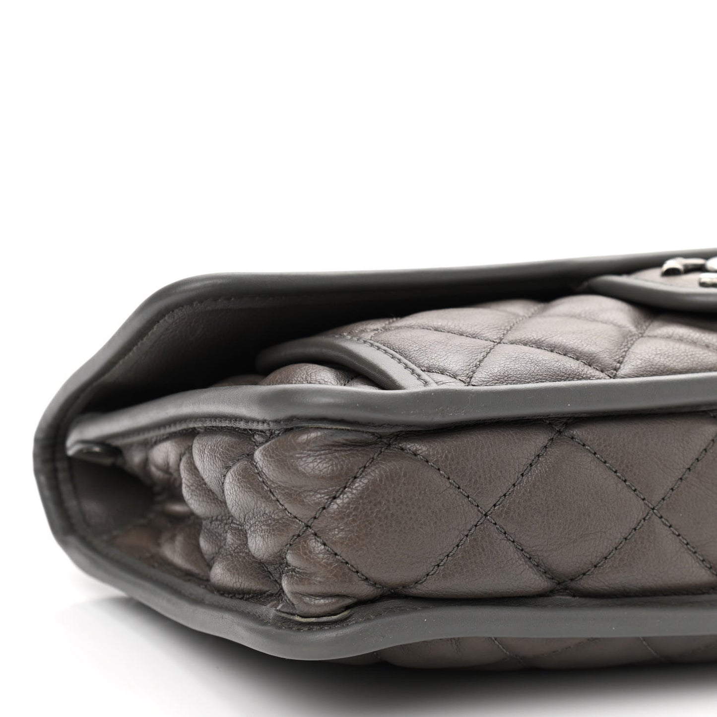 Calfskin Medium Casual Riviera Flap Dark Grey