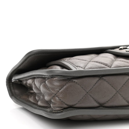 Chanel Calfskin Medium Casual Riviera Flap Dark Grey 5 of 10