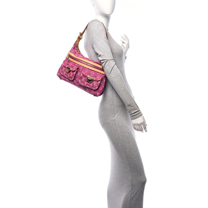 Louis Vuitton Denim Baggy PM Fuchsia 2 of 9