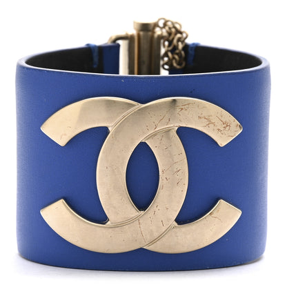 Chanel Calfskin CC Wide Cuff S Blue 1 of 8