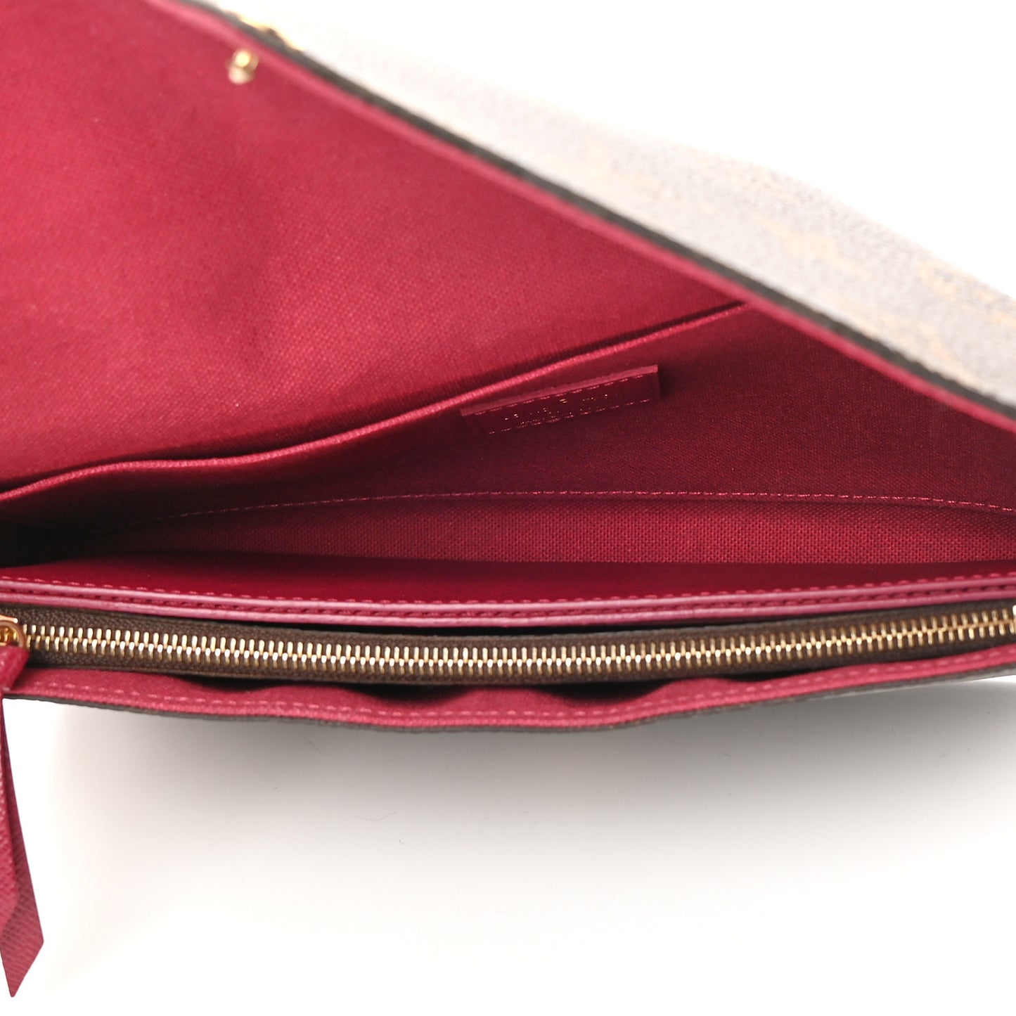 Monogram Pochette Felicie Chain Wallet Fuchsia