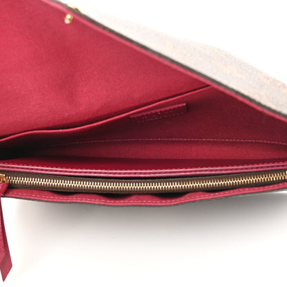 Louis Vuitton Monogram Pochette Felicie Chain Wallet Fuchsia 6 of 19