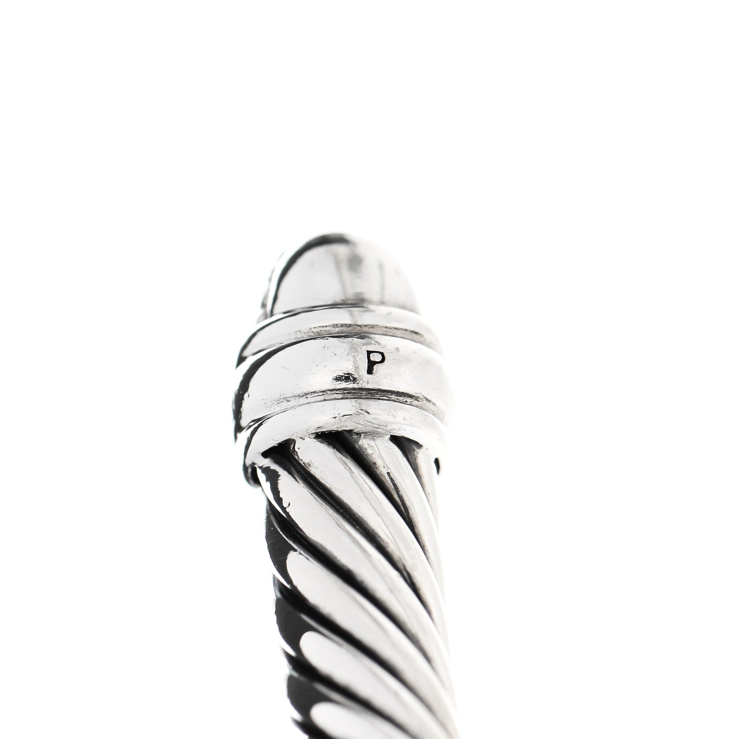 David Yurman Sterling Silver Pave Diamond 5mm Cable Classics Bracelet 4 of 4