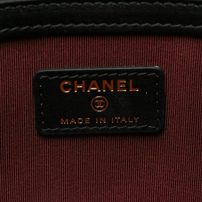 Chanel Lambskin Quilted Medium Cosmetic Case Black 5 of 10