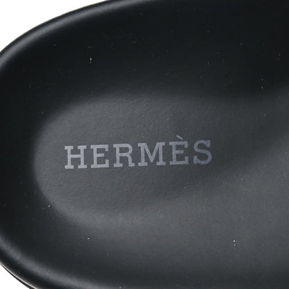 Hermes Calfskin Womens Chypre Sandals 38.5 Black 8 of 9