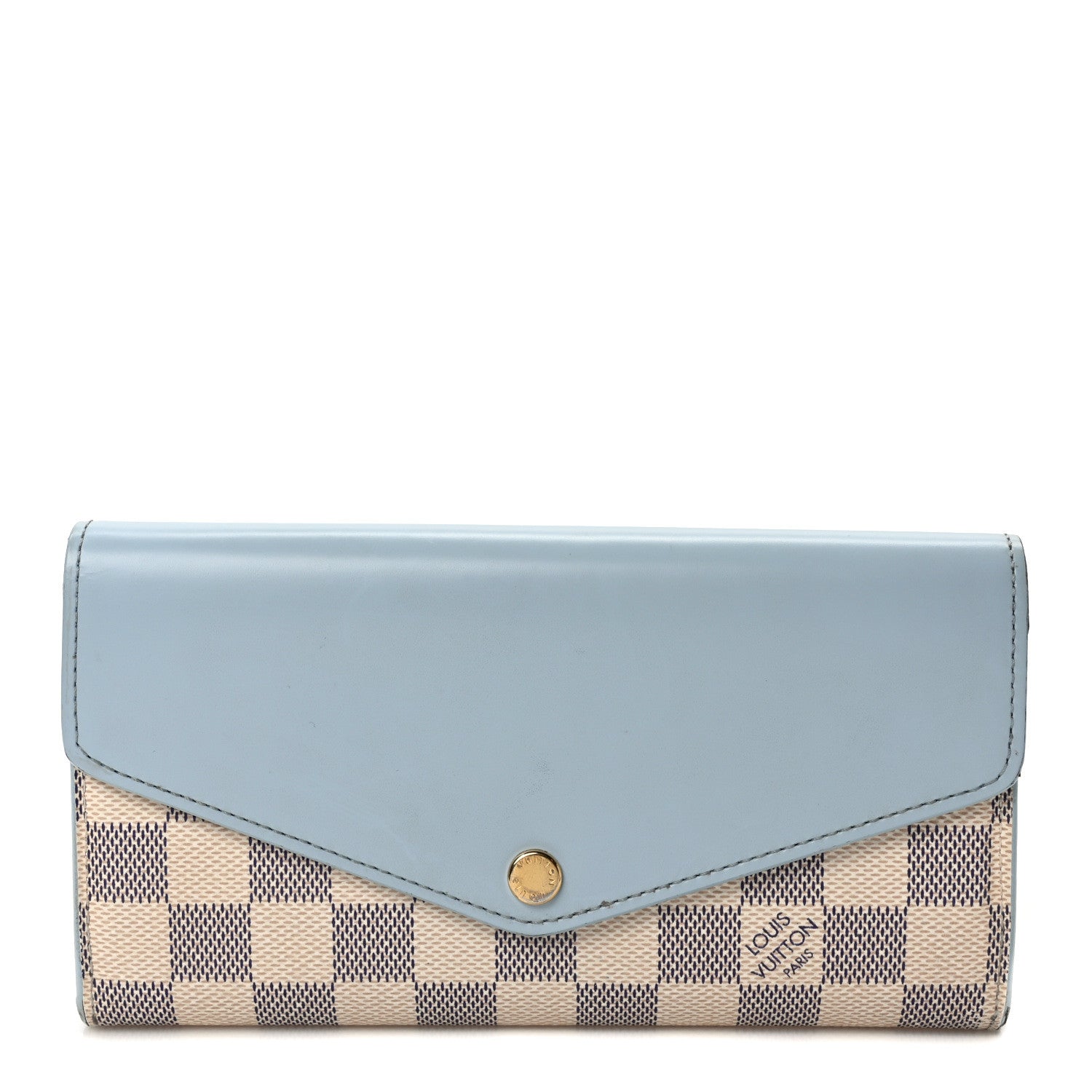 Louis Vuitton Damier Azur Sarah Wallet NM Bleu Olympe 1 of 6