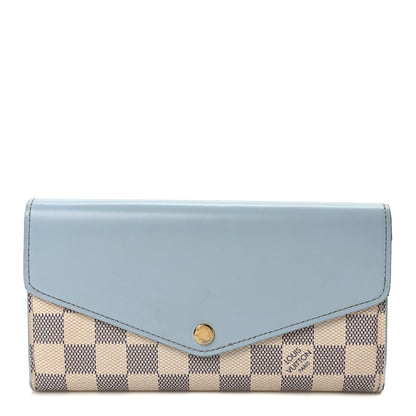 Louis Vuitton Damier Azur Sarah Wallet NM Bleu Olympe 1 of 6