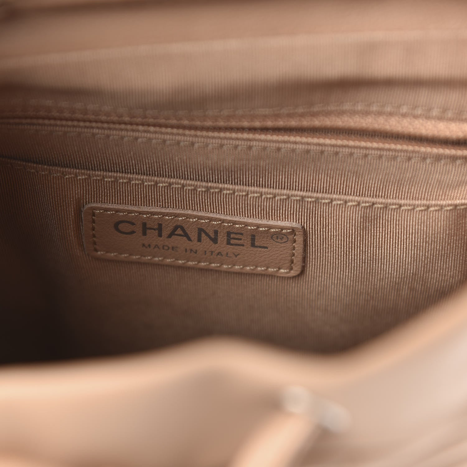 Chanel Calfskin Chevron Quilted Small Urban Spirit Backpack Beige 7 of 10