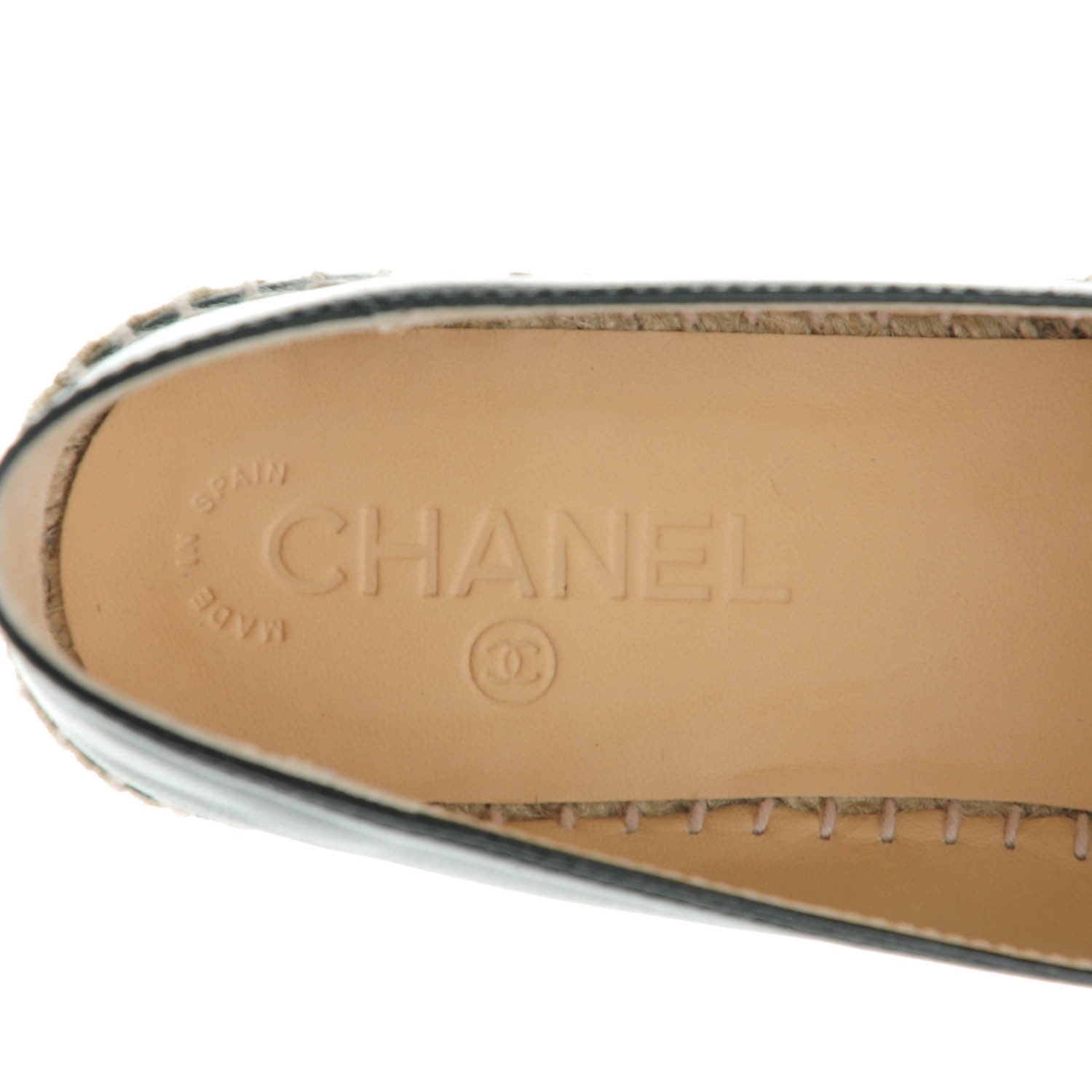 Chanel Lambskin CC Espadrilles 39 Black 6 of 9