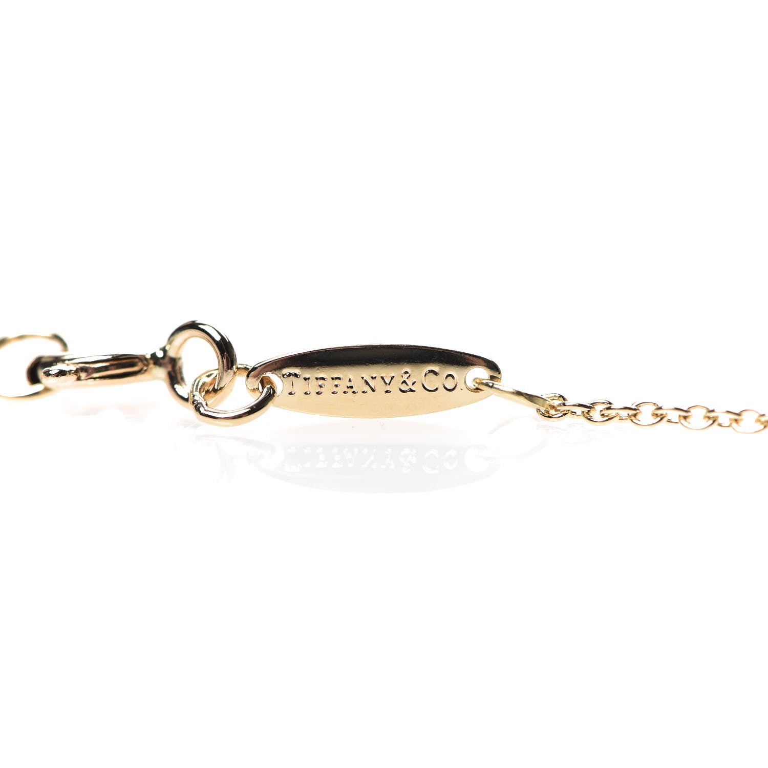 Tiffany 18K Yellow Gold 7mm Elsa Peretti Bean Pendant Necklace 6 of 8