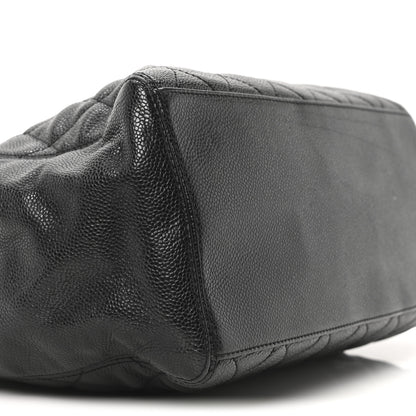 Chanel Caviar Quilted CC Shopping Tote Black 9 of 10