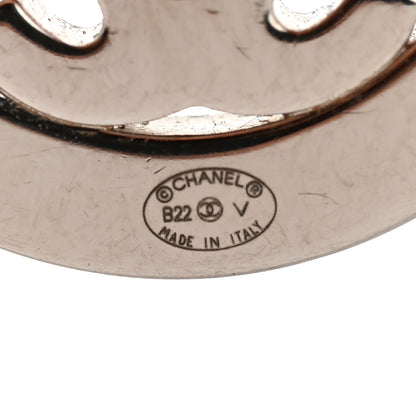 Chanel Crystal CC Round Earrings Silver 4 of 5