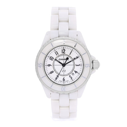 Chanel Stainless Steel Ceramic 33mm J12 Quartz Watch White 1 of 5