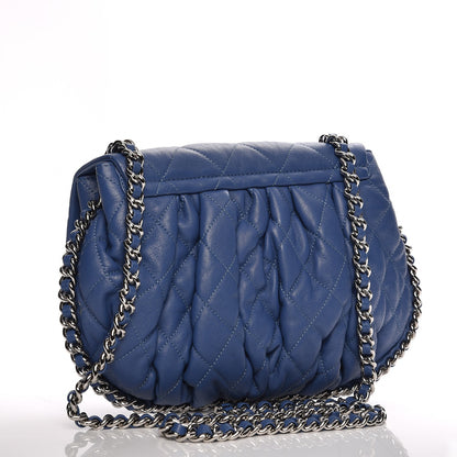 Chanel Washed Lambskin Chain Around Medium Messenger Blue 3 of 7