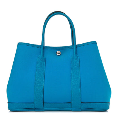 Hermes Toile Officer Negonda Verso Garden Party 30 TPM Bleu Zanzibar Rubis 1 of 11