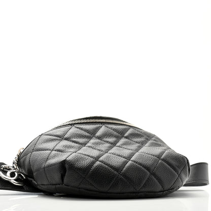 Chanel Grained Calfskin Quilted Waist Belt Bag Black 4 of 12