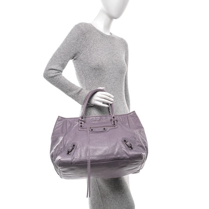 Balenciaga Agneau Classic Hardware Large Sunday Tote Glycine 2 of 7