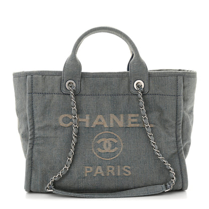 Chanel Denim Small Deauville Tote Light Blue 1 of 13