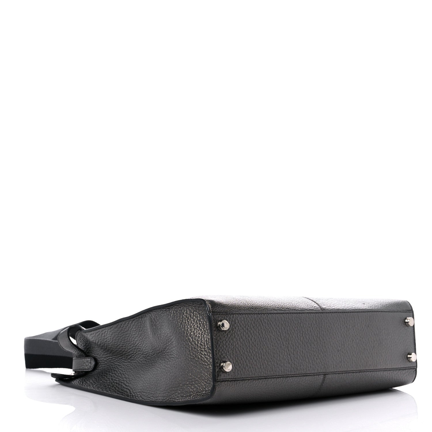 Fendi Cuoio Romano Medium Peekaboo X-Lite Fit Asfalto Latte 4 of 10