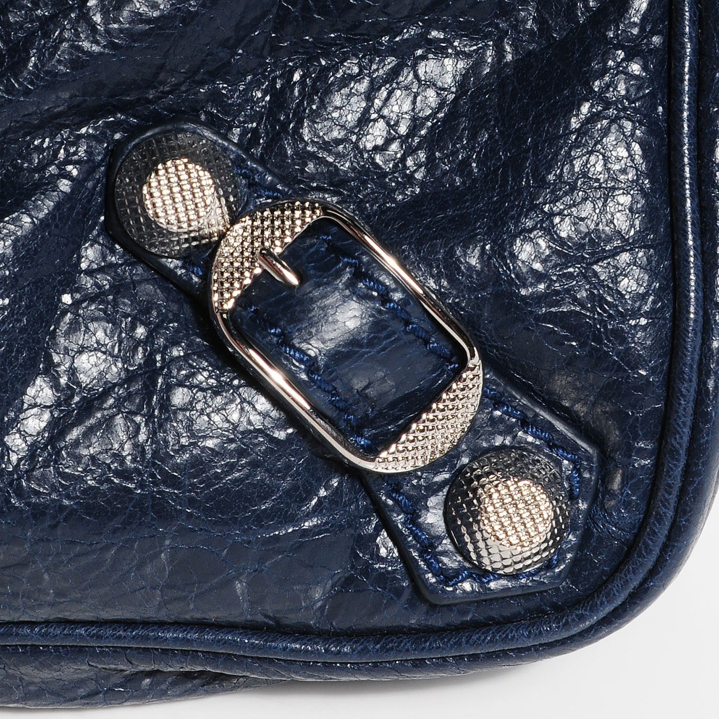 Agneau Giant 12 Silver Hardware Hip Bleu Obscur