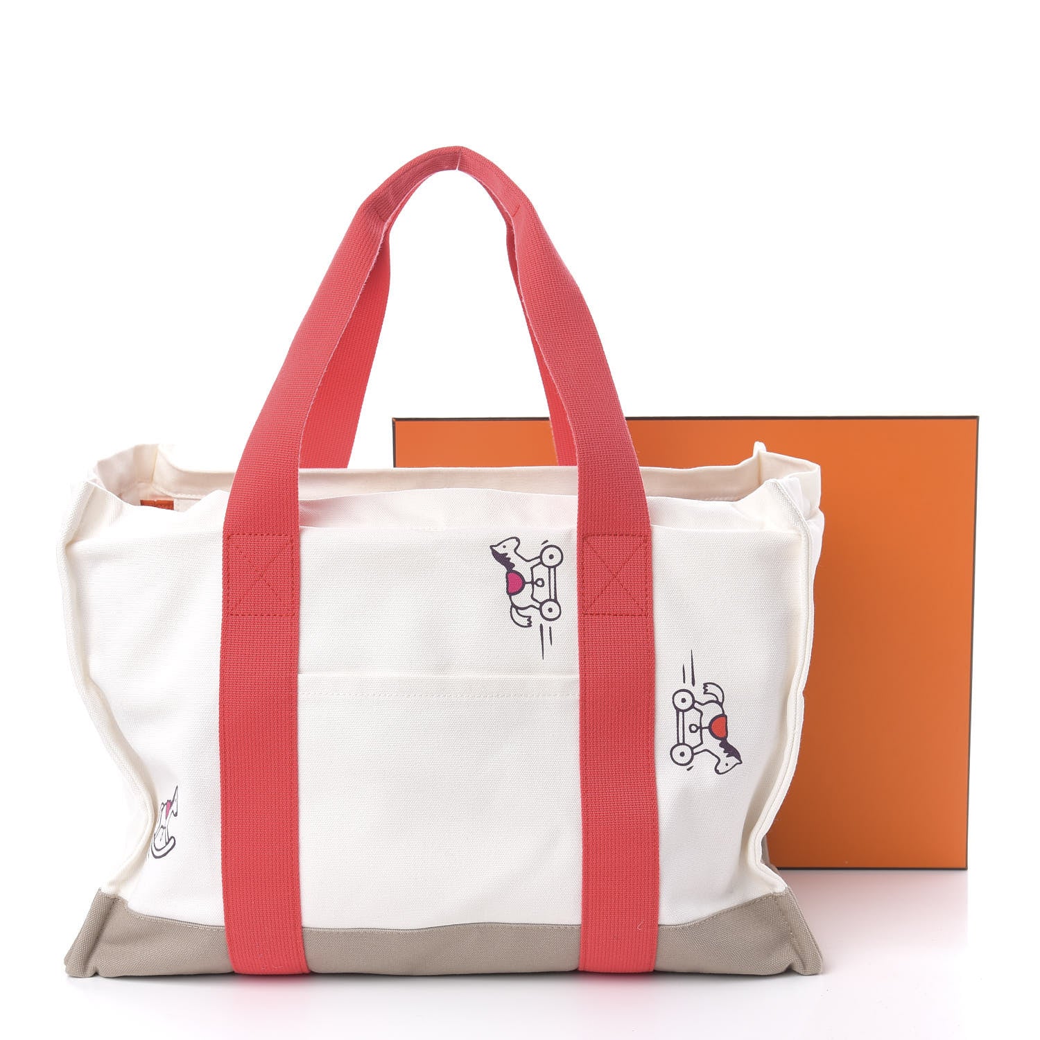 Hermes Cotton Canvas Adada Nappy Diaper Bag Rose Bougainvillier 11 of 11