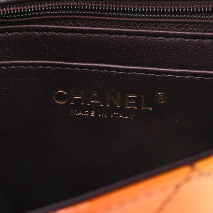 Chanel Shaded Patent Calfskin Quilted Mini Rectangular Flap Red Yellow Dark Purple 6 of 10