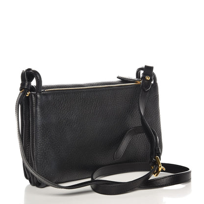 Prada Vitello Daino Shoulder Bag Black 3 of 8