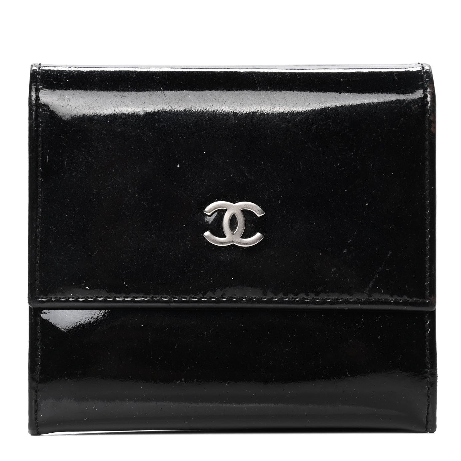 Chanel Patent Compact CC Flap Wallet Black 1 of 4