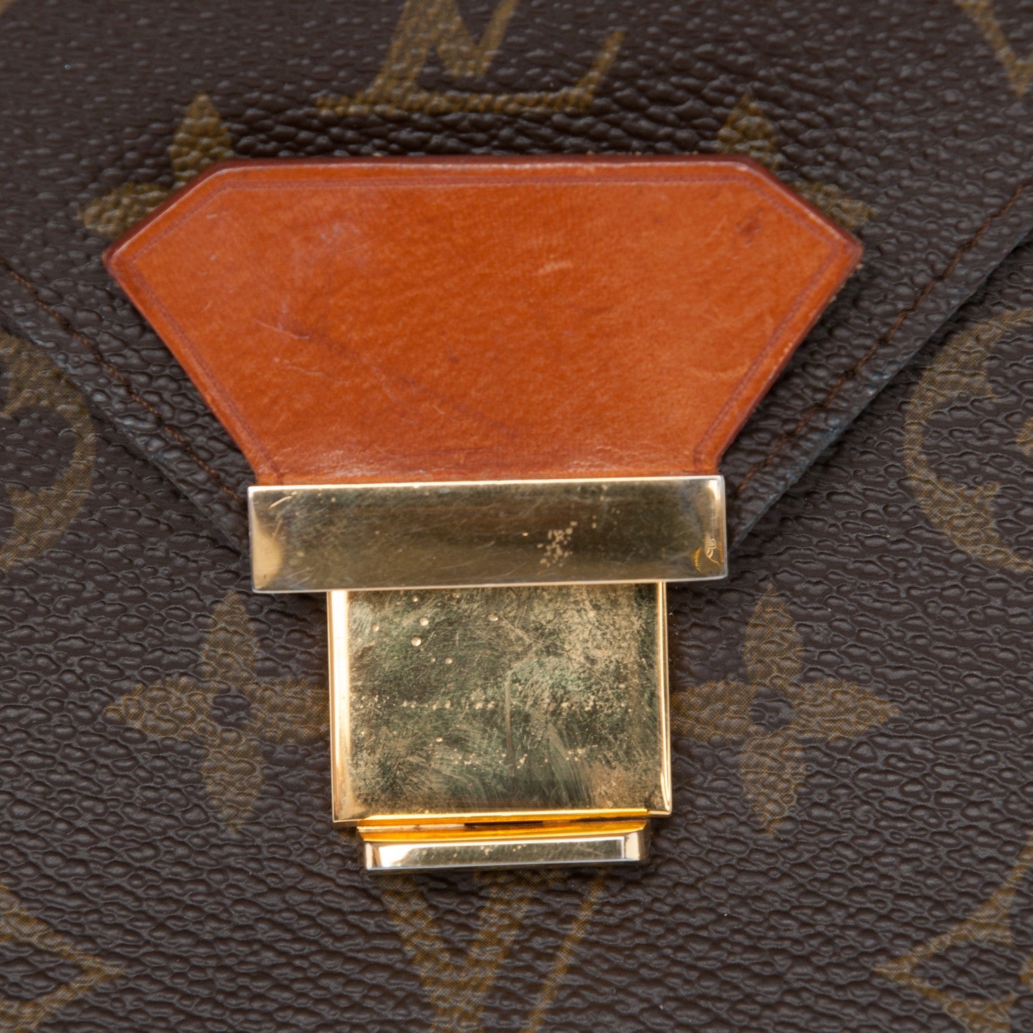 Louis Vuitton Monogram Poche Plate Envelope Clutch PM 6 of 7