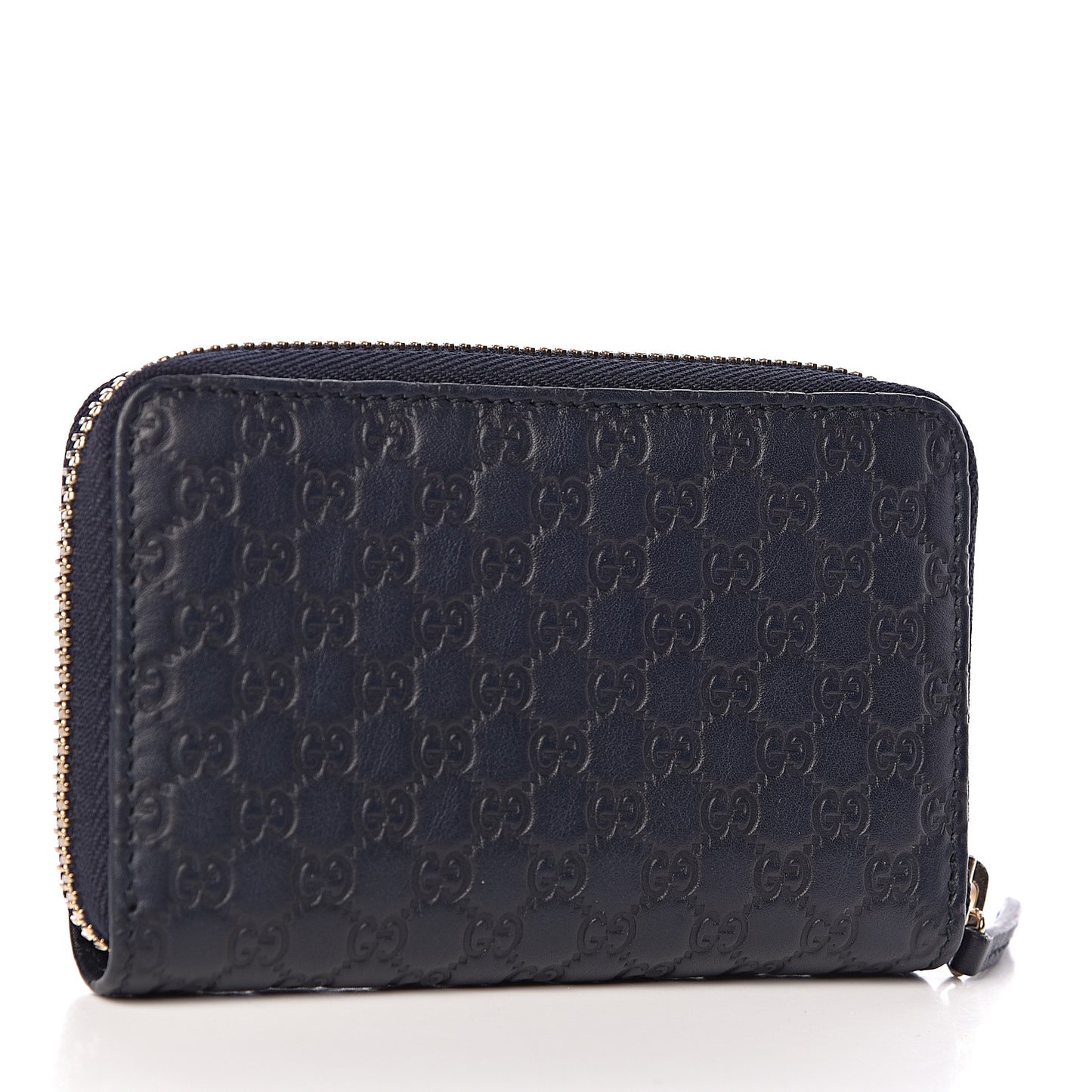 Microguccissima Zip Around Card Case Navy