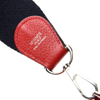 Hermes Taurillon Clemence Amazone Evelyne III PM Rouge Casaque Bleu Obscur 8 of 11