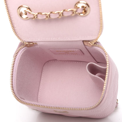 Chanel Caviar Quilted Mini Vanity Case With Chain Light Pink 5 of 10