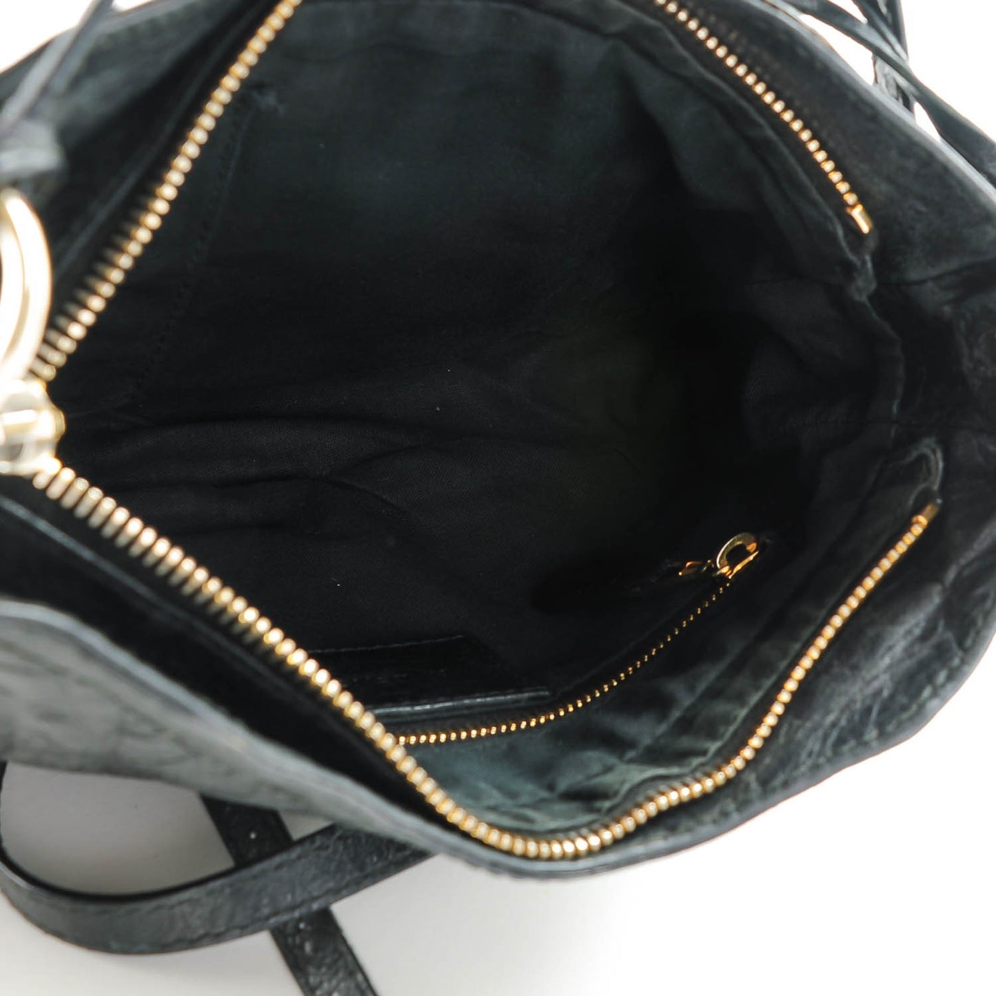 Agneau Giant 12 Gold Hardware Hip Black