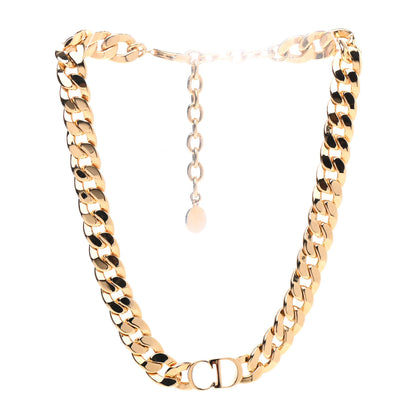Christian Dior Metal Danseuse Etoile Chain Choker Necklace Gold 3 of 6
