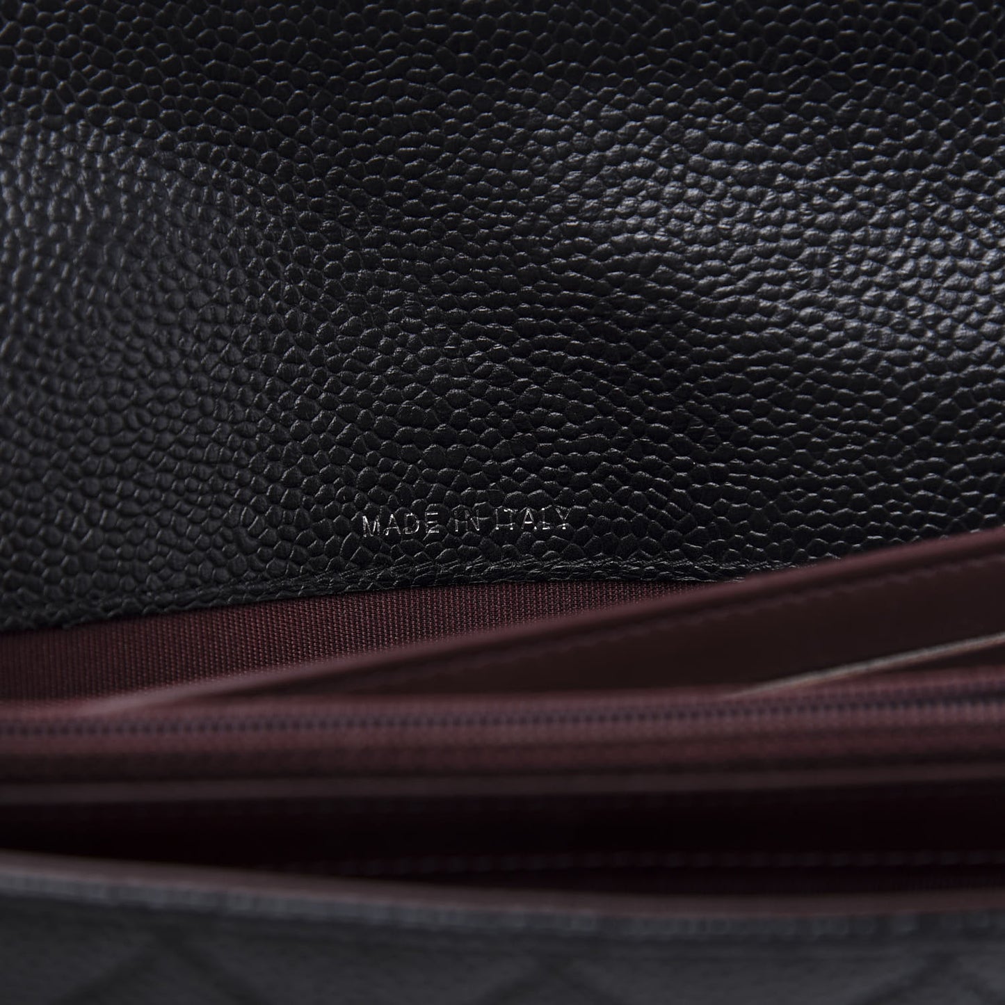 Caviar Quilted Large Flap Gusset Wallet Black