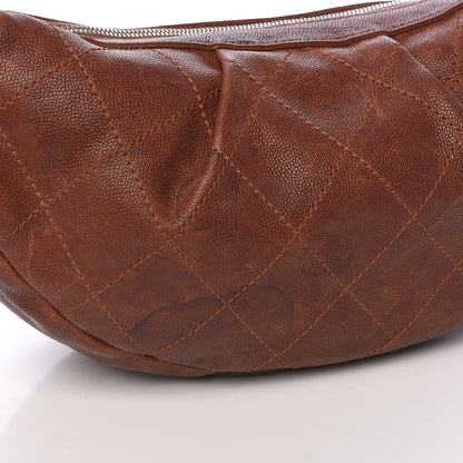 Chanel Caviar Stitched Outdoor Ligne Hobo Brown 11 of 11