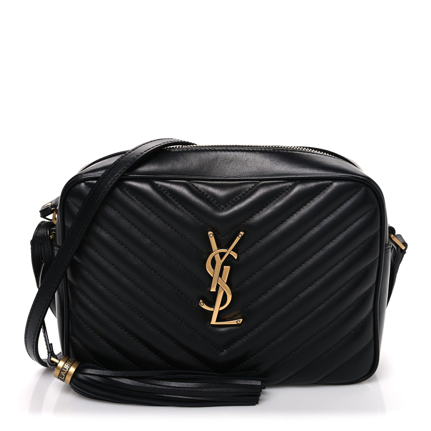 Calfskin Matelasse Monogram Lou Camera Bag Black