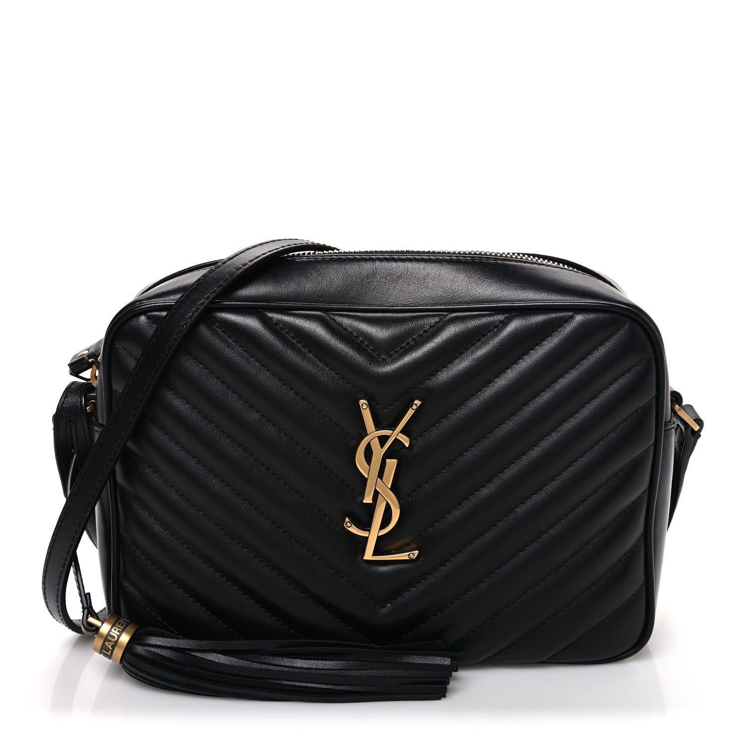 Saint Laurent Calfskin Matelasse Monogram Lou Camera Bag Black 1 of 10