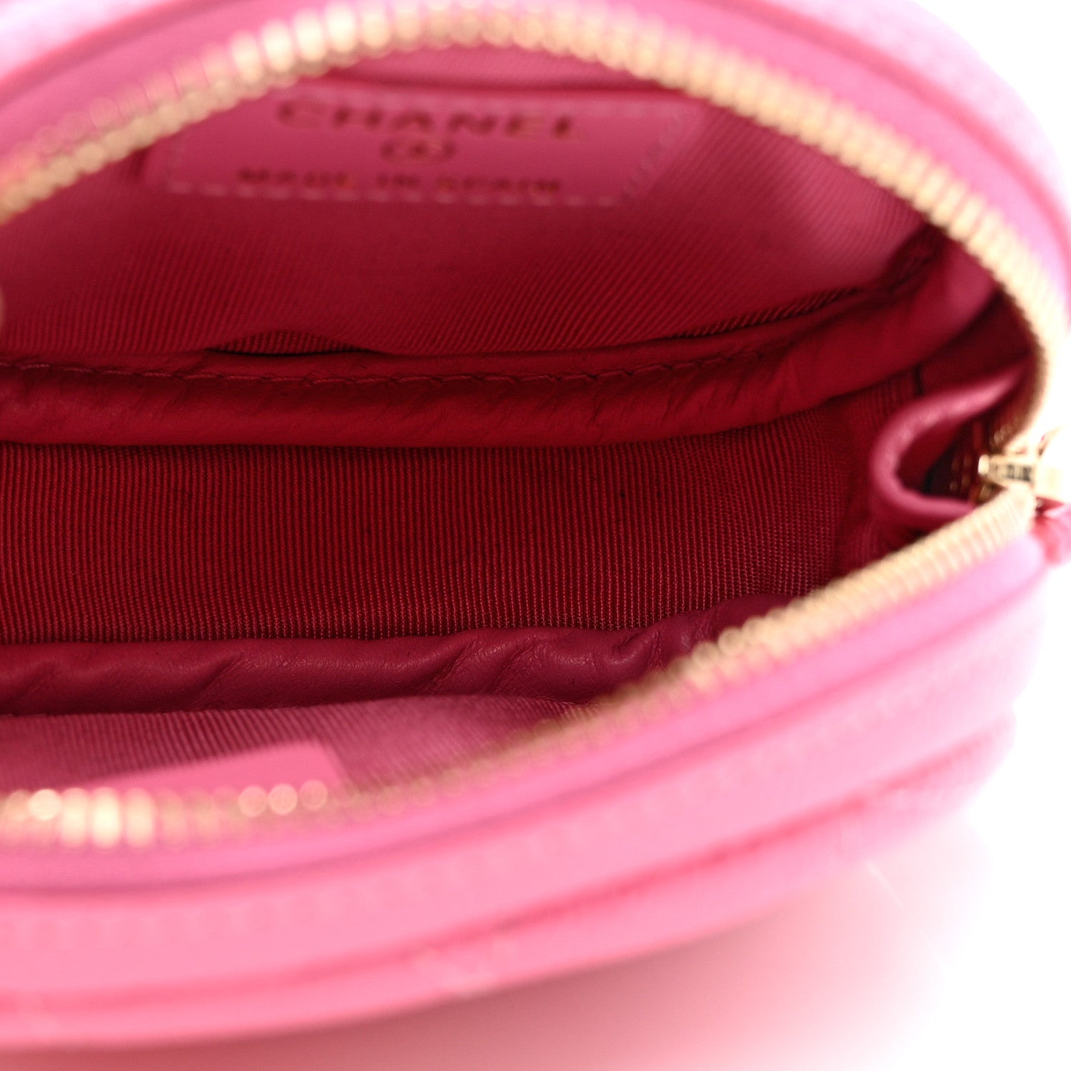 Chanel Caviar Quilted Zip Around Classic Coin Purse Pink 5 of 7