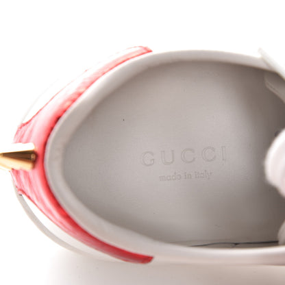 Gucci Calfskin Web Pearl Studded Ace Sneakers 37 White 9 of 11