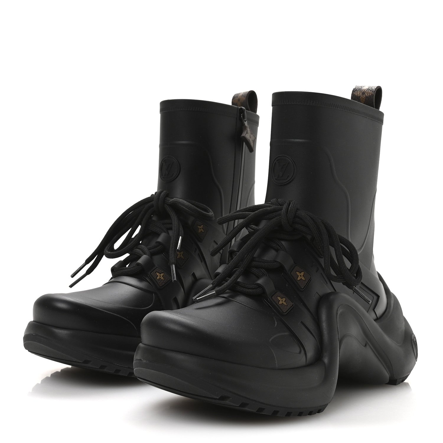 Louis Vuitton Mat Rubber Monogram LV Archlight Sneaker Boots 38 Black 4 of 9