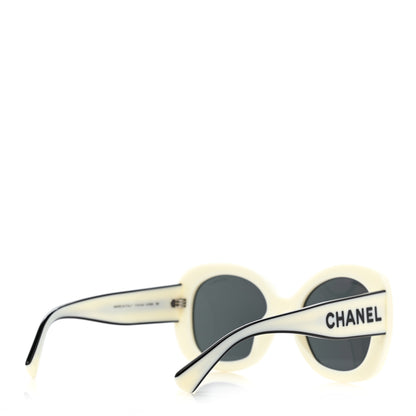 Chanel Acetate Sunglasses 71414A White 4 of 8