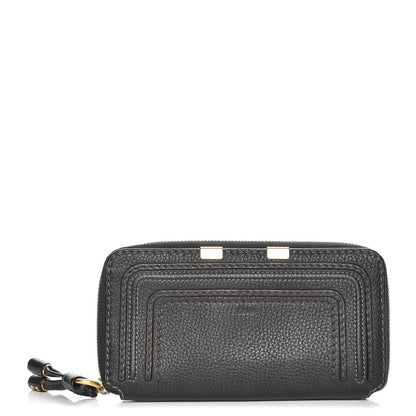 Chloe Grained Calfskin Marcie Long Zip Around Wallet Black 1 of 8