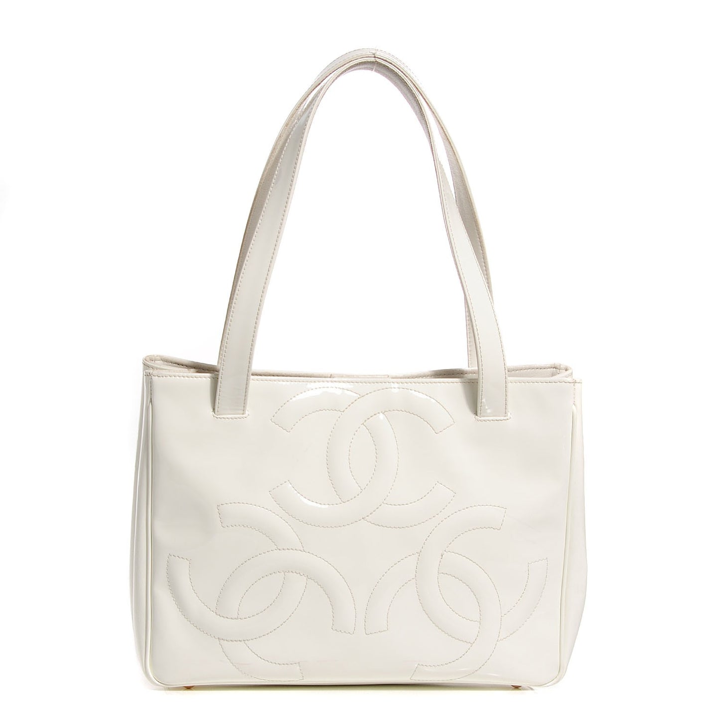 Patent CC Tote White