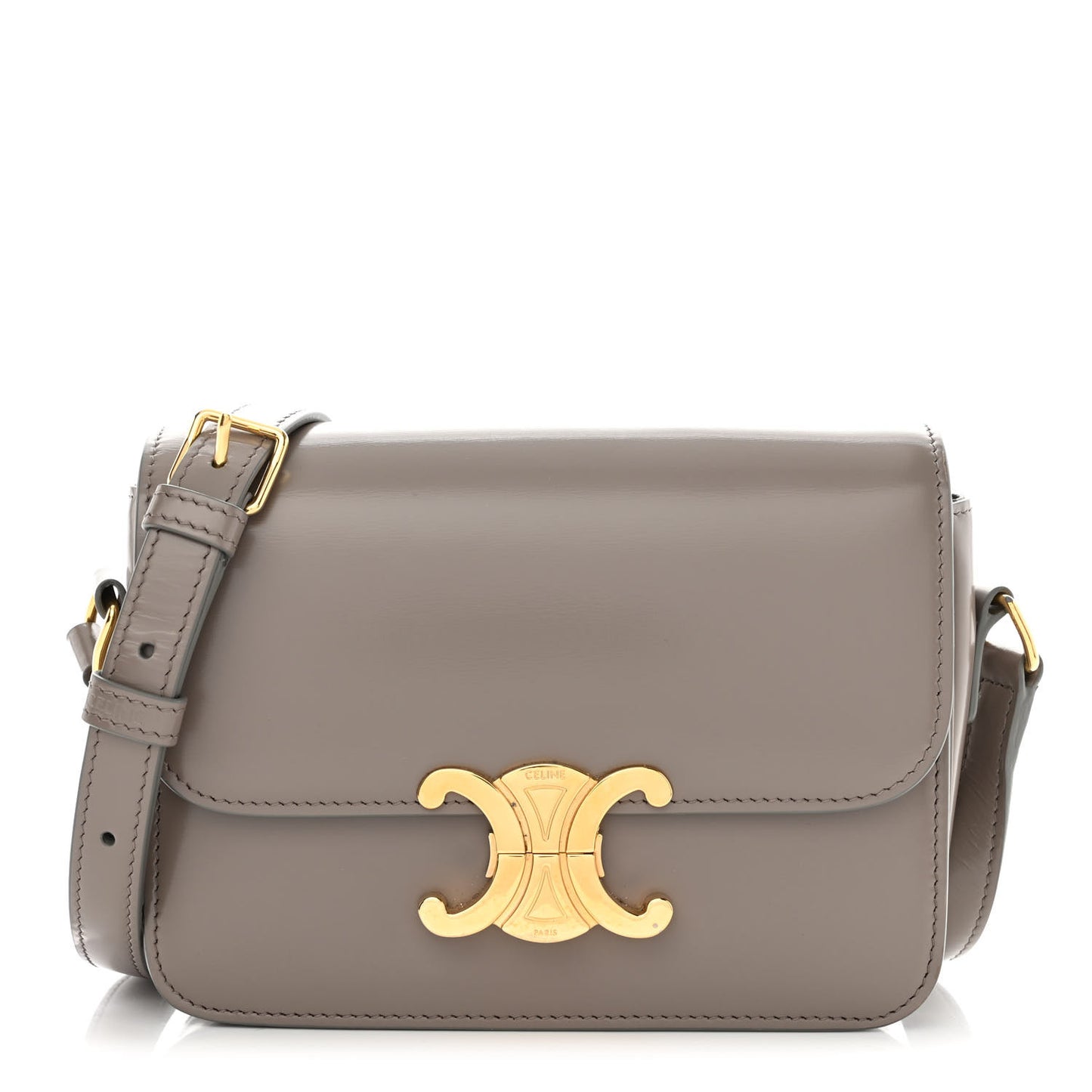 Shiny Calfskin Teen Triomphe Pebble